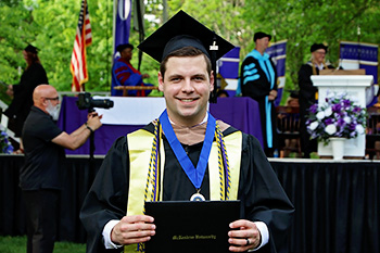 Male Graduate Student at Commencement