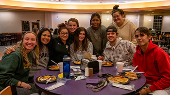 Students in Dining Hall