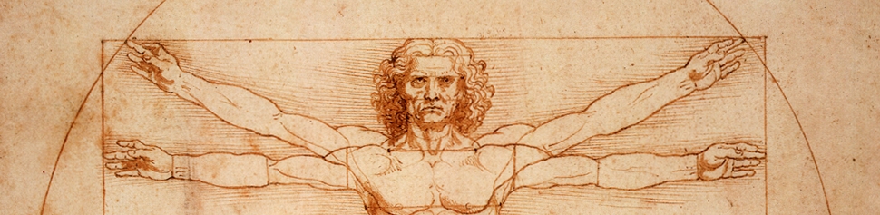 Sketch of Da Vinci's Vitruvian Man