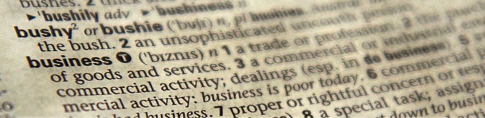 Photo of Dictionary Definition of Business