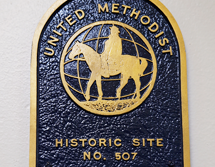 Photo of the UMC Historic Registry Plaque