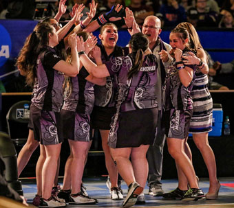 Women's Blwoing Team Celebrating Victory